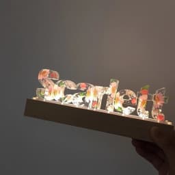 Rectangle Solid Beech Wooden LED Base for Resin Letter Lamp Acrylic Glass Resin Art Wood Light Display Base Led Stand Dropship