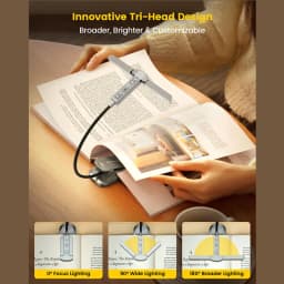 1000mAh Rechargeable Reading Light 22 LED Rotatable Reading Book Light Stepless Dimming Portable Light Book Lamp Mini Desk Lamp
