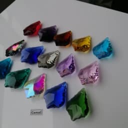 Camal 5PCS 38mm Colorful Maple Leaf K9 Crystal Glass Prisms Pendant SunCatcher Lamp Lighting Chandelier Parts Hanging Home Decor