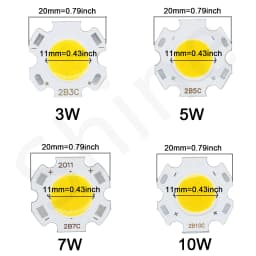 10pcs 3W 5W 7W 10W High Power LED Source Chip 13mm 20mm 24mm SMD LED COB Light Bulb LED Diode Light Lamp Spotlight Downlight DIY