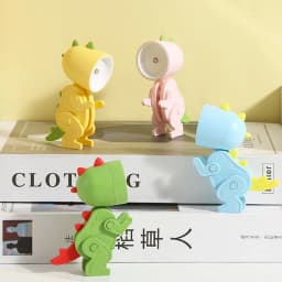 LED Night Lights Battery Magnetic Folding Nights Lamp Bedroom Bedside Table Ornaments Children's Toys Mini Dinosaur Night Light