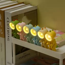 LED Night Lights Battery Magnetic Folding Nights Lamp Bedroom Bedside Table Ornaments Children's Toys Mini Dinosaur Night Light