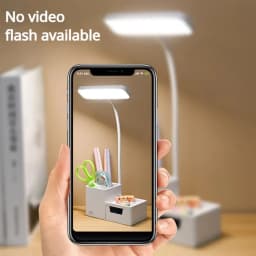 3000XHH Rechargeable Folding Table Lamp LED Touch Dimmable Study USB Reading Light Eye Protection Pen Holder Bedroom Night Light