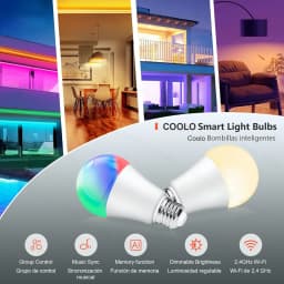 COOLO Zigbee 3.0 Led Light bulb E27 15W RGB+WW+CW Tuya Smart Home Led Lamp Compatible With Alexa Amazon Google Assistant