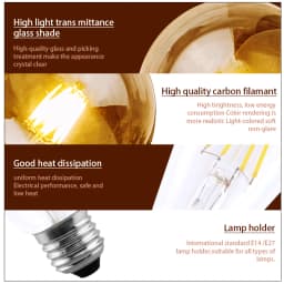 LED Filament Bulb E27 Retro Edison Lamp 220V 2W 4W 6W 8W E14 Vintage Candle Light Globe Chandelier Lighting COB Home Decor Light