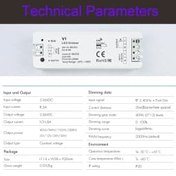 RF Mini Style LED Dimmer KIT Indoor Lighting 12V 24V 1CH Single Color LED Dimming Controller 2.4G Wireless Smart Remote Control