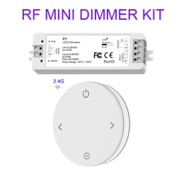 RF Mini Style LED Dimmer KIT Indoor Lighting 12V 24V 1CH Single Color LED Dimming Controller 2.4G Wireless Smart Remote Control