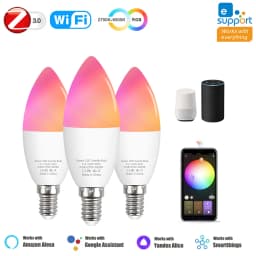WiFi Zigbee E14 Led Light Bulbs RGBCW Smart Candle Led Lamp Works With Alexa Google Home Yandex Alice Smartthing Home Assistant