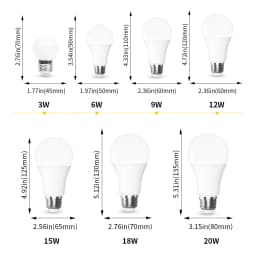 6pcs E26 E12 LED Bulb 20W 18W 15W 12W 9W 6W 3W Lampada LED Light AC 110V Bombilla Lighting Cold/Warm White Lamp For Home