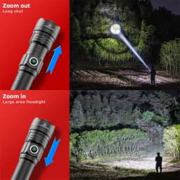 Powerful LED Flashlight USB Rechargeable Torch Light Super Long-Shot Flashlight Tactical Lantern Hand Lamp For Camping