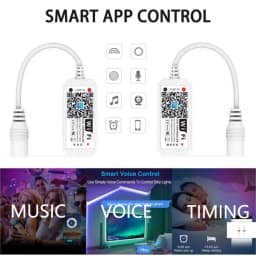 RGB RGBW WiFi Controller DC 12V 24V Wireless Smart Phone APP Dimming Control LED Colorful Strip Lights Timing Voice Music Dimmer