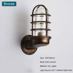 Outdoor Waterproof Wall Lamp American Country Retro Loft Aisle Balcony Lights Garden Porch Lighting European Style E27 Fixtures