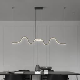 Minimalist Linear LED Pendant Light Nordic Luxury Hanging Chandelier For Tubular Restaurant Kitchen Office Coffee Indoor Lamps
