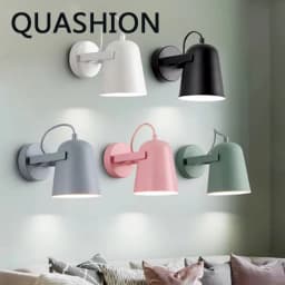 LED Wall Lamp Nordic Macaron Colorful Bedside Lamps Indoor Aisle Stair Background Adjustable Lighting Sconces Home Decors Lights