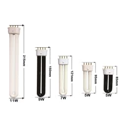 220V Mosquito Killler Lamp Tube 5W 7W 9W 11W Four-pin 2G7 Insect Trap 365nm UV Electric Shock Mosquito Trapping Light for House