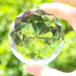 60MM Clear Hanging Crystal Mandala Garland Prism Suncatcher Chandelier Parts Lucky Light Feng Shui Faceted Pendant Crystal Decor
