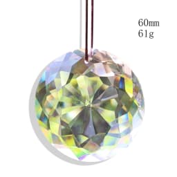 60MM Clear Hanging Crystal Mandala Garland Prism Suncatcher Chandelier Parts Lucky Light Feng Shui Faceted Pendant Crystal Decor