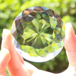 60MM Clear Hanging Crystal Mandala Garland Prism Suncatcher Chandelier Parts Lucky Light Feng Shui Faceted Pendant Crystal Decor