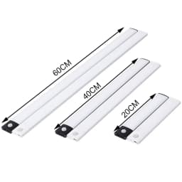 LED Cabinet Light Type C Rechargeable Motion Sensor Night Lights for Kitchen Wardrobe Cabinet Lighting 10cm/20cm/30cm/40cm/50cm