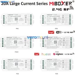 MiBoxer ZigBee 3.0 / WiFi / 2.4G RF LED Controller 2IN1 5IN1 Max 20A For Single Color / Dual White / RGB /RGBW/RGB+CCT LED Strip