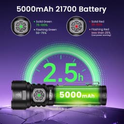 SOFIRN SR15 UV Flashlight 365nm USB C Rechargeable SST08-UV LED 21700 1000LM IPX8 Waterproof Magnetic Tail Cap for Camping