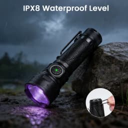 SOFIRN SR15 UV Flashlight 365nm USB C Rechargeable SST08-UV LED 21700 1000LM IPX8 Waterproof Magnetic Tail Cap for Camping