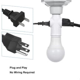 E26 E27 LED Bulb Base to US 2/3Prong Splitter Convert Polary Light Socket Switch AC Plug Garage Porch CCTV Camera Outlet Adapter