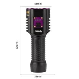 2in1 20W UV+White Light High Power Flashlight 365nm USB Charging Blacklight Money Ore Pet Stains Leakage Marker Detector Lamp