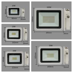 White LED Flood Light 100W 50W 30W 20W 10W AC 220V Outdoor Waterproof Reflector Spotlight Street Light Wall Lamp Garden Lighting