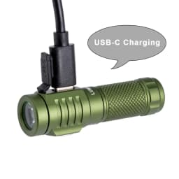 EDC LED Outdoor Flashlight USB C Rechargeable Lamp Camping Lantern Keychain 10280/10750 Li-ion Battery High Power Torch Frog 985