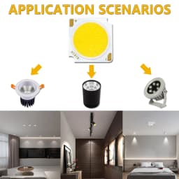 LED Bridgelux Chip 12W 18W 24W 30W 36W 42W DC36-39V LED COB Light Emitting Diode 19 * 19mm RA97 LED Track Light Source