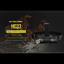NITECORE HC33 High performance L-shaped Headlamp XHP35 HD LED 1800Lumens Headlight For Night Wroking Runging