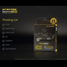 NITECORE HC33 High performance L-shaped Headlamp XHP35 HD LED 1800Lumens Headlight For Night Wroking Runging