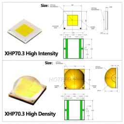 Original XHP70.3 Third Generation 6V 12V 45W HI HD Cold Warm Neutral White SMD 7070 With DTP Copper MCPCB DIY Flashlight