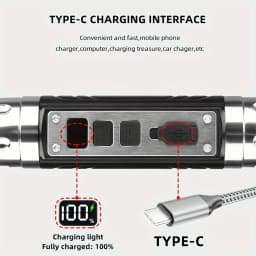 4-in-1 White Yellow UV 365nm/395nm LED LCD Flashlight USB Charging Jewelry Jade Stone Pet Stains Marker Ore Money Scorpion Light
