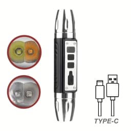 4-in-1 White Yellow UV 365nm/395nm LED LCD Flashlight USB Charging Jewelry Jade Stone Pet Stains Marker Ore Money Scorpion Light