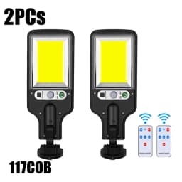 Solar Street Lights Outdoor, Solar Lamp With 3 Light Modes Waterproof Motion Sensor Security Lighting for Garden Patio Path Yard
