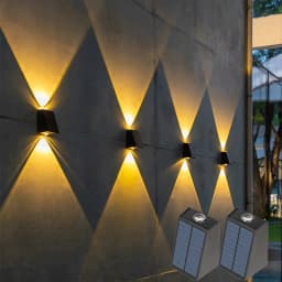 LED Solar Lights Outdoor Solar Powered Wall Lamp Waterproof Outdoor Garden Decorations Sunlight for Street Balcony Villa Lamp