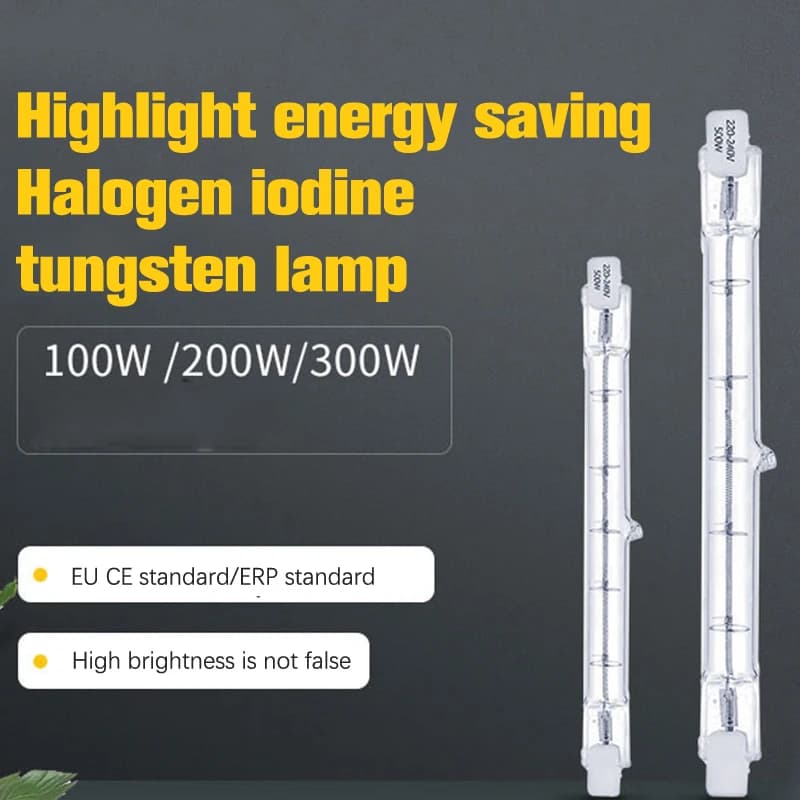 1Pc 100/200/300W Halogen Lamp 118mm Double Ended Linear R7s Light Bulb AC230V Household Decor
