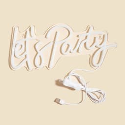 Chi-buy LED Neon Let's Party USB Powered Neon Signs Night Light 3D Wall Art & Game Room Bedroom Living Room Decor Lamp Signs