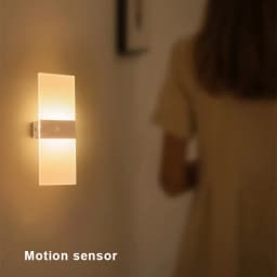 Rechargeable Wall Lamp USB Charging Motion Sensor Wall Light Indoor Lighting Room Decor For Bedside Living Room Bedroom Sconces
