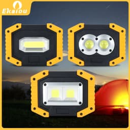 Rechargeable LED Work Light COB 30W Portable Waterproof For Outdoor Camping Hiking Car Repairing And Job Site Lighting