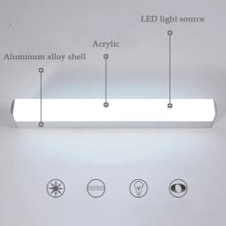 25cm 40cm LED Wall Lamp Bathroom Moisture-proof Mirror Light Home Hotel Decors Super Bright Long Strips Bedside Wall Lights