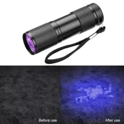 Black Light Flashlight 395nm UV Flashlight Ultraviolet Waterproof Flashlights Detector for Pets Dog Urine and Stains