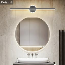 Modern LED Wall Lamp Black Mirror Light Dresser Bathroom Toilet Long Strip Lamps Home Decor 40/60/80CM Led Lighting Lustre