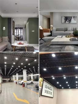 Square Embedded Downlight Dimmable 5W7W9W12W15W18W24W LED Ceiling Grid Lamp Spotlight AC85V-260V Indoor Lighting Black White