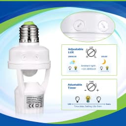 Socket Converter AC100-240V E27 with PIR Motion Sensor Ampoule LED E27 Lamp Base Intelligent Switch Light Bulb Lamp Holder