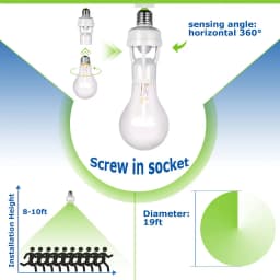 Socket Converter AC100-240V E27 with PIR Motion Sensor Ampoule LED E27 Lamp Base Intelligent Switch Light Bulb Lamp Holder