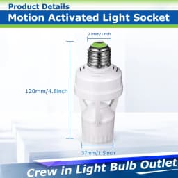 Socket Converter AC100-240V E27 with PIR Motion Sensor Ampoule LED E27 Lamp Base Intelligent Switch Light Bulb Lamp Holder