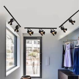 Modern LED Ceiling Lights American Retro Loft Iron Track Lamps Industrial E27 Bar Cafe Industrial Lighting Searchlight Fixtures